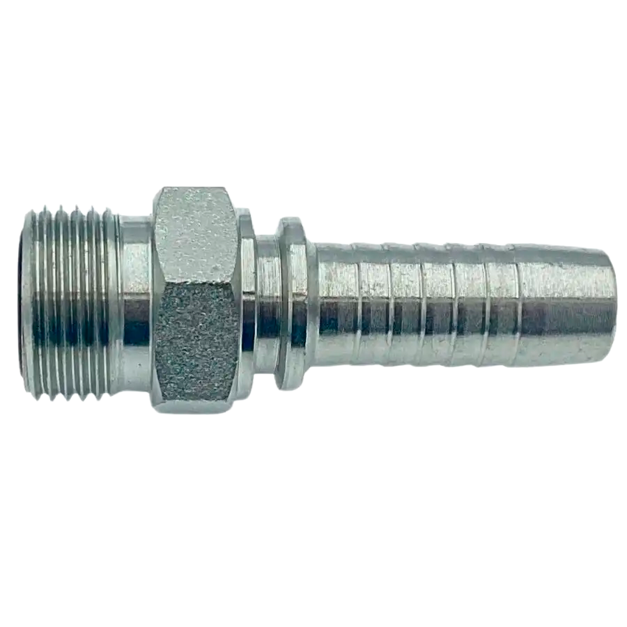 Conector Recto Rosca Cara Plana Macho Manguera