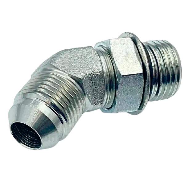 Adaptador Hidráulico Codo 45° Jic Macho X O-Ring Macho - P1JO4
