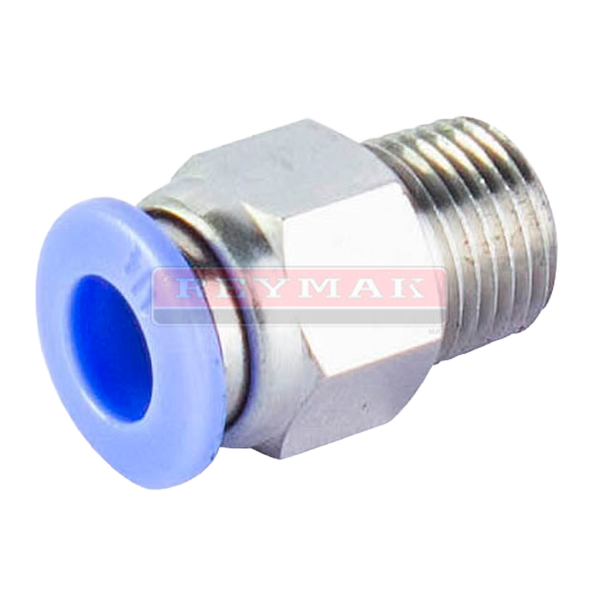 Conector macho de acople rápido para manguera, entrada 1/4″ y salida 1/8 NPT