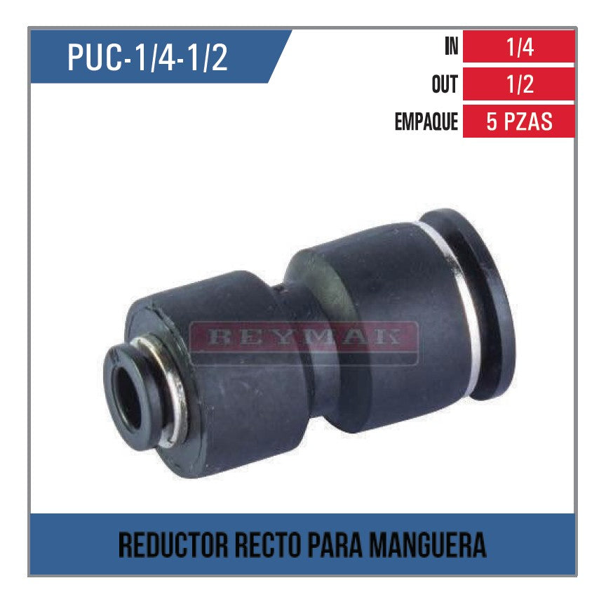 REDUCTOR RECTO MANG. 1/4 A 1/2