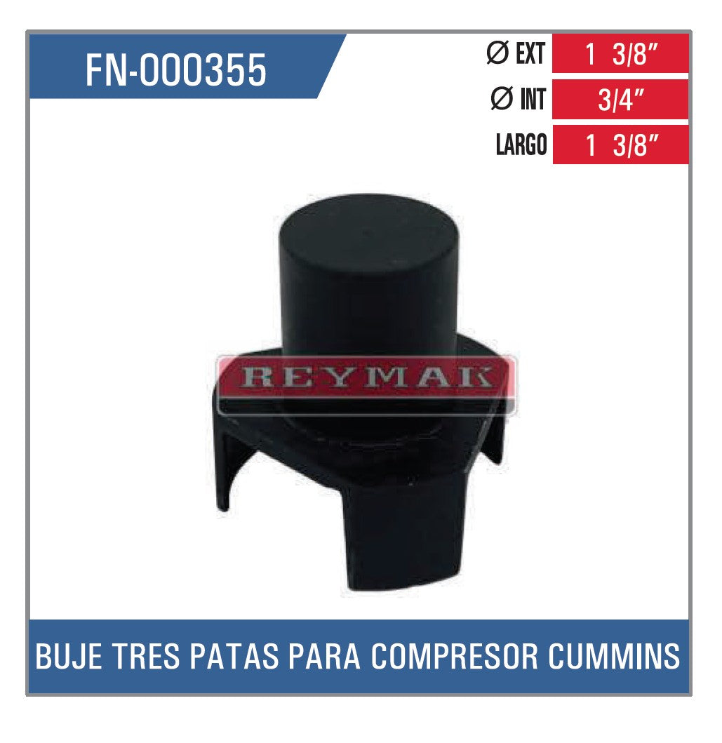 BUJE TRES PATAS PARA COMPRESOR CUMMINS