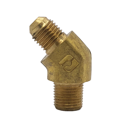 CODO TERMINAL MACHO 45	CONEXIONES PARA TUBO, ABOCINADO A 45° (54F)