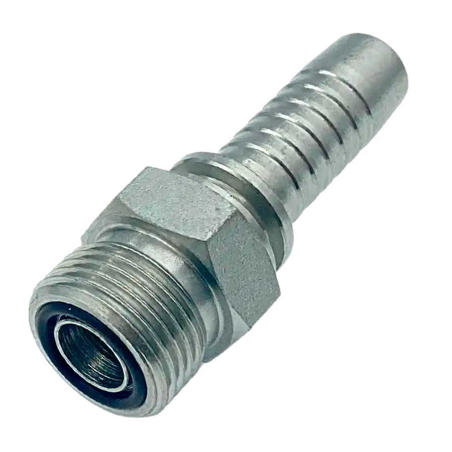 Conector Recto Rosca Cara Plana Macho Manguera