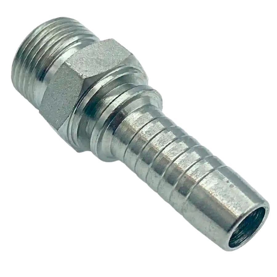 Conector Recto Rosca Cara Plana Macho Manguera