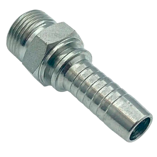 Conector Recto Rosca Cara Plana Macho Manguera