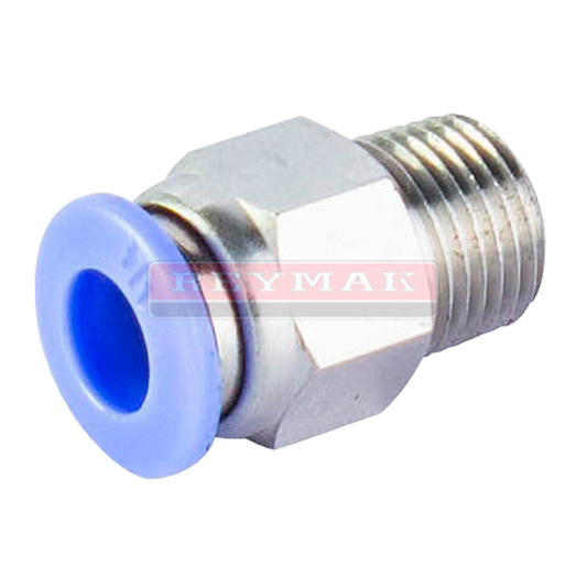 Conector macho de acople rápido para manguera, entrada 1/4″ y salida 1/8 NPT