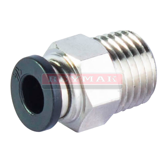 Conector macho de acople rápido para manguera, entrada 1/4″ y salida 1/4 NPT