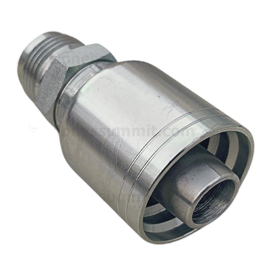Conector rosca JIC 37° macho 1/2 x manguera 3/8 R1 y R2