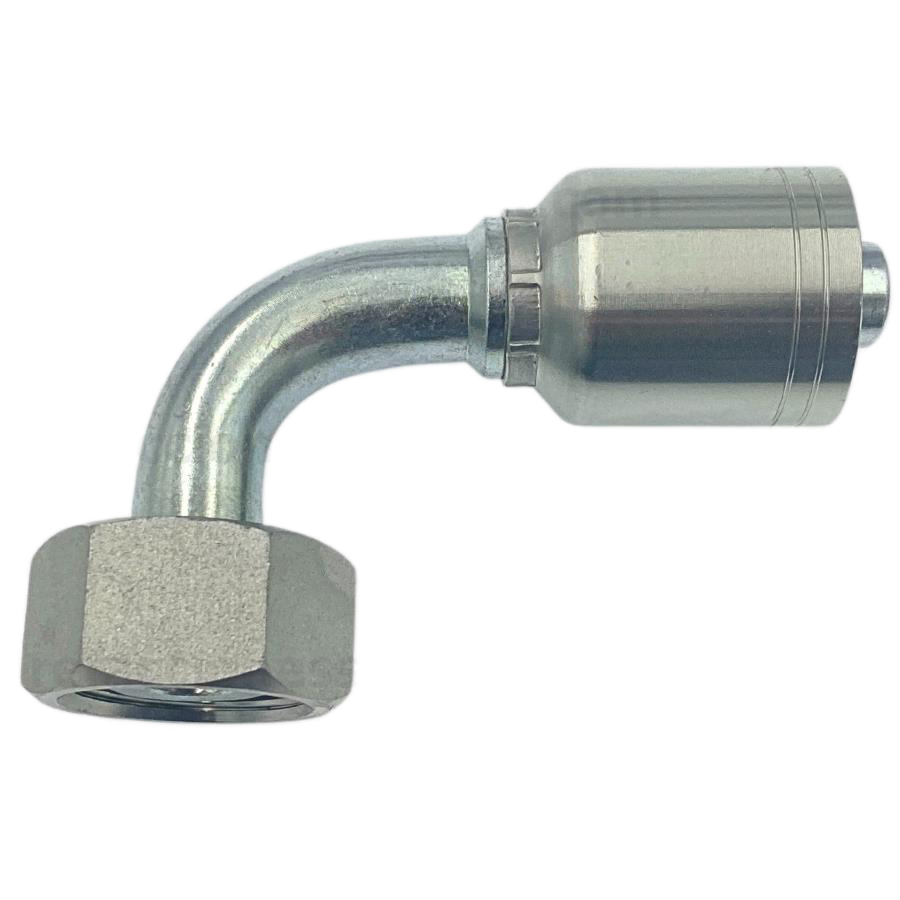 Conector de rosca métrica 24° hembra 90° 18 x manguera 3/8 r1yr2 LT