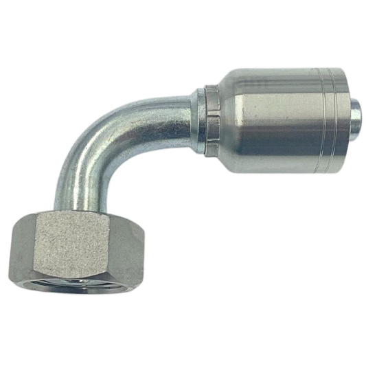 Conector de rosca métrica 24° hembra 90° 18 x manguera 3/8 r1yr2 LT