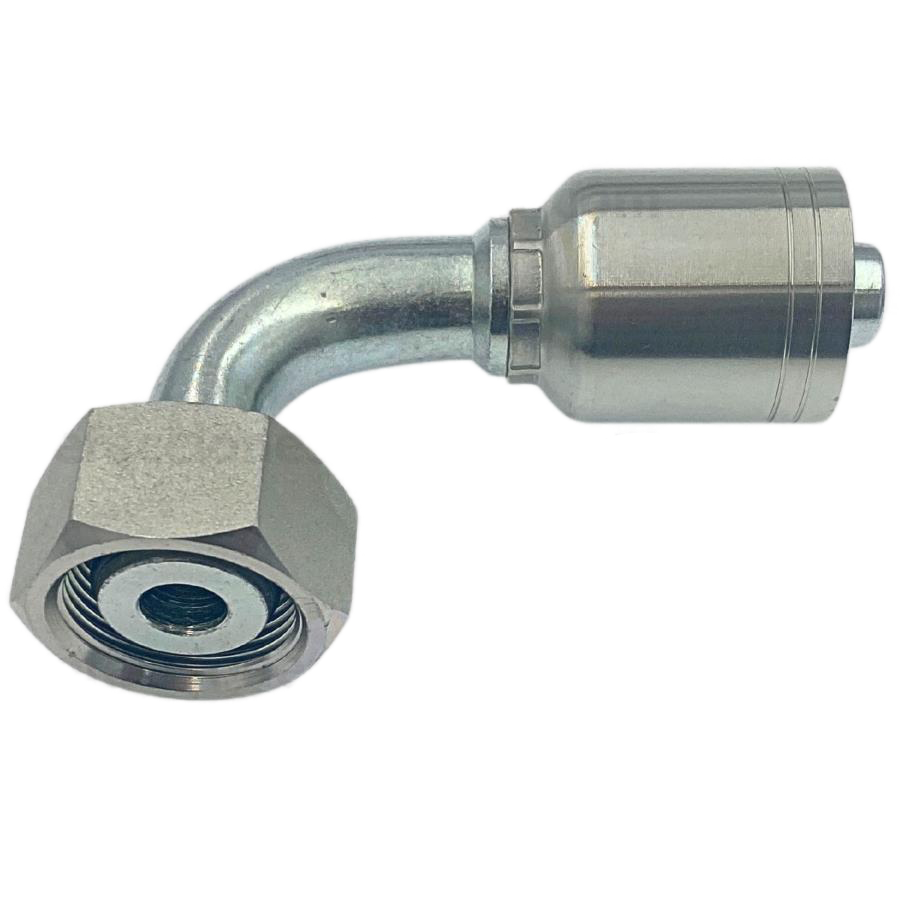 Conector de rosca métrica 24° hembra 90° 18 x manguera 3/8 r1yr2 LT