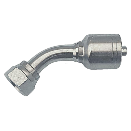 Conector rosca ORFS hembra 45° 3/8 x manguera 3/8 R1 y R2