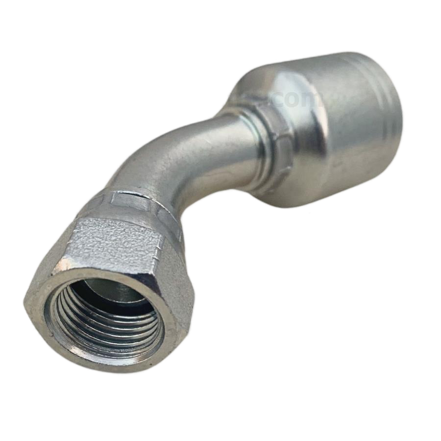 Conector rosca JIC 37° hembra 45° 3/8 x manguera 3/8 R1 y R2