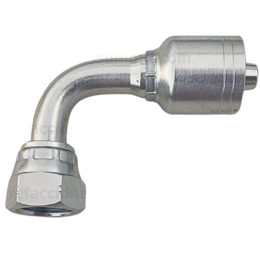 Conector rosca JIC 37° hembra 90° 1/2 x manguera 3/8 R1 y R2