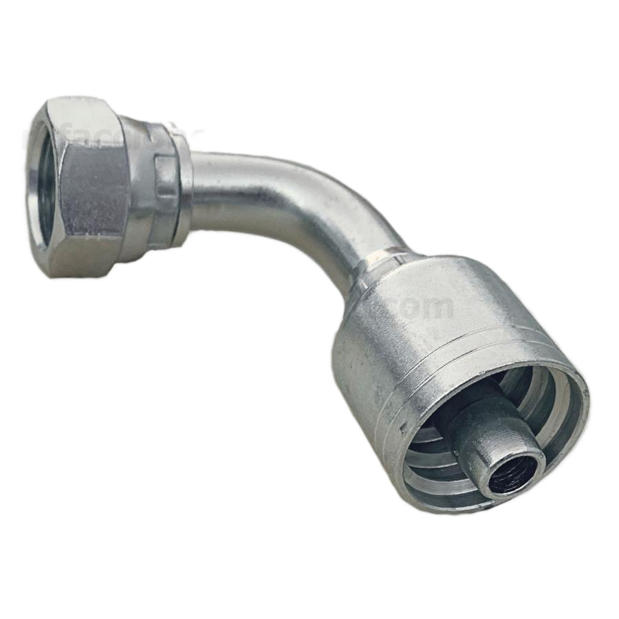 Conector rosca JIC 37° hembra 90° 1/2 x manguera 3/8 R1 y R2
