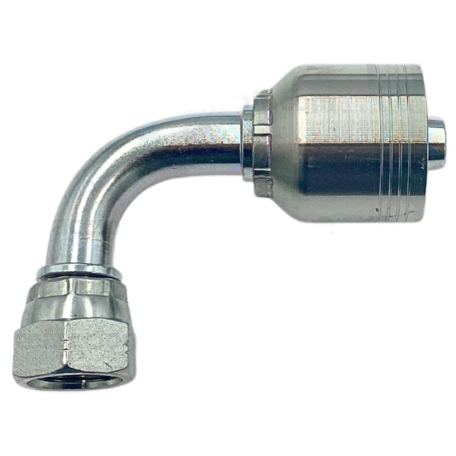 Conector rosca JIC 37° hembra 90° 3/8 x manguera 3/8 R4