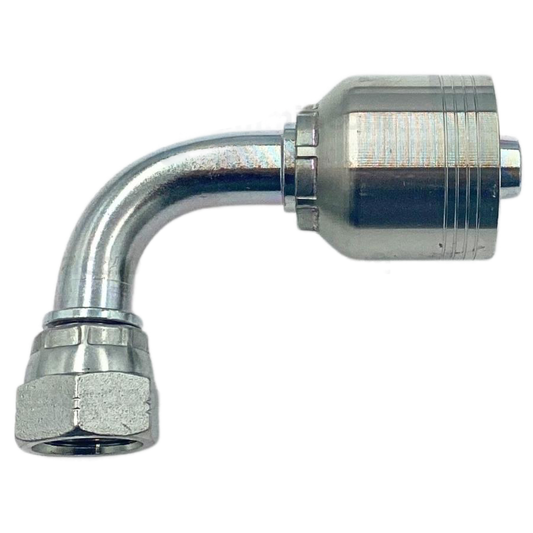 Conector rosca JIC 37° hembra 90° 3/8 x manguera 3/8 R4