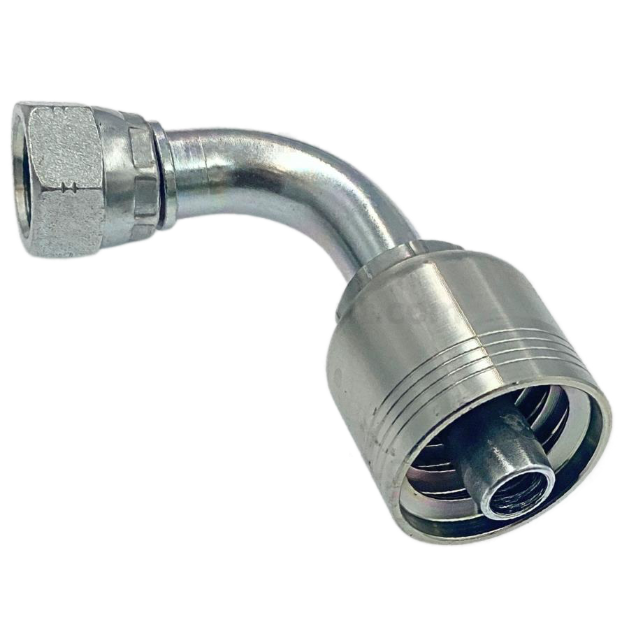 Conector rosca JIC 37° hembra 90° 3/8 x manguera 3/8 R4