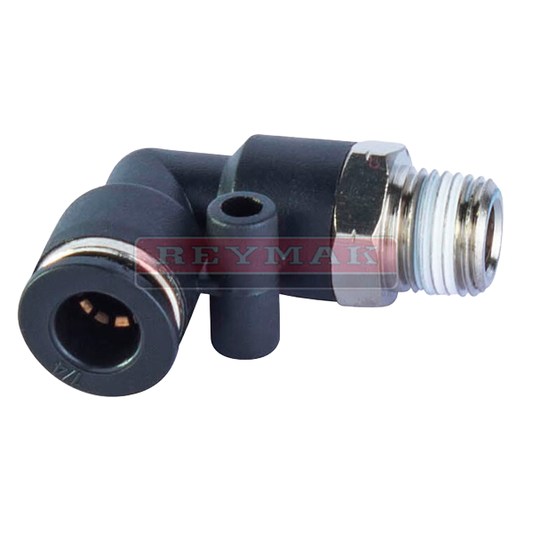 Conexión a 90° para manguera, entreda 1/4″ y salida de 1/8 NPT