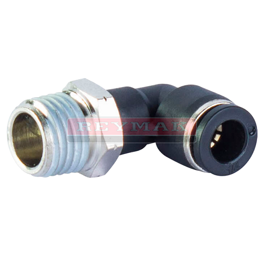 Conexión a 90° para manguera, entreda 1/4″ y salida de 1/4 NPT