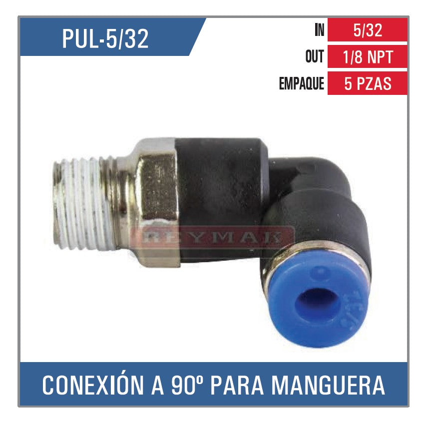 CONEXION A 90º DE 5/32*1/8 NPT